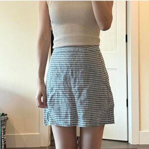 Reformation Women's White and Black Skirt